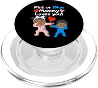 Gender Reveal Party Mommy Loves You PopSockets PopGrip para MagSafe