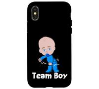 Gender Reveal Party Team Boy Cute Flossing Baby Floss Gift Carcasa para iPhone X/XS