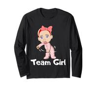 Gender Reveal Party Team Girl Cute Flossing Baby Floss Gift Manga Larga