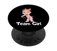 Gender Reveal Party Team Girl Cute Flossing Baby Floss Gift PopSockets PopGrip Adhesivo