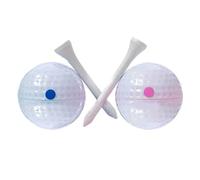 Gender Reveal - Pelota de golf con polvo rosa y | Un juego de pelotas de golf rosa y una que incluye té para futuros padres para de shower
