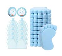 Gender Reveal Soap - 10 Sets Souvenirs | Footprint Shape Handmade Soap | Pitter Style báby Scented Soaps For Guests Shower Party Favors Wedding Birthday Indoor Outdoors