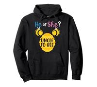 Gender Reveal What Will It Bee He or She Uncle To Be Gift Sudadera con Capucha