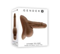 Gender X Tpe Stand To Pee consolador Dark Flesh 16 cm