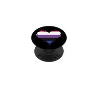 GenderFluid - Bandera de corazón PopSockets PopGrip Adhesivo
