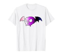 Genderfluid Bat Vampire Skull Queer Pride Goth Halloween Camiseta