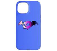Genderfluid Bat Vampire Skull Queer Pride Goth Halloween Carcasa para iPhone 15