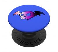 Genderfluid Bat Vampire Skull Queer Pride Goth Halloween PopSockets PopGrip Adhesivo