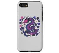 Genderfluid Japanese Dragon Queer Pride Flag Colors Floral Carcasa para iPhone SE (2020) / 7 / 8