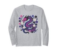 Genderfluid Japanese Dragon Queer Pride Flag Colors Floral Manga Larga