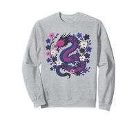 Genderfluid Japanese Dragon Queer Pride Flag Colors Floral Sudadera