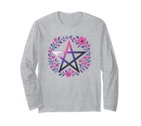 Genderfluid Pentagram Wiccan Pagan Queer Pride Flag Boho Manga Larga