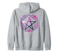 Genderfluid Pentagram Wiccan Pagan Queer Pride Flag Boho Sudadera con Capucha