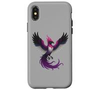 Genderfluid Phoenix Bird Queer Pride Flag Rising From Ashes Carcasa para iPhone X/XS