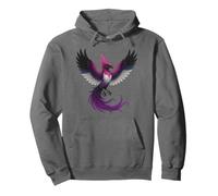 Genderfluid Phoenix Bird Queer Pride Flag Rising From Ashes Sudadera con Capucha