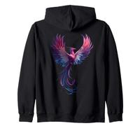 Genderfluid Phoenix Bird Queer Pride Flag Rising From Ashes Sudadera con Capucha