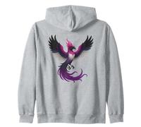 Genderfluid Phoenix Bird Queer Pride Flag Rising From Ashes Sudadera con Capucha