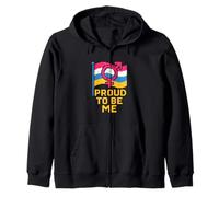 Genderfluid Pride Proud To Be Me Genderfluid Bandera LGBTQ+ Sudadera con Capucha