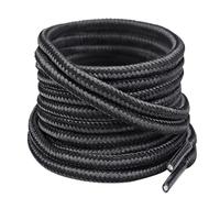 Gendewiner 2 Pares De 120 CM De Largo Cordones Redondos Gruesos Tipo Cuerda Con Rayas Gris oscuro/Negro Para Botas De Montaña Zapatos De Fútbol Zapatos De Trabajo Asics Converse Sneaker