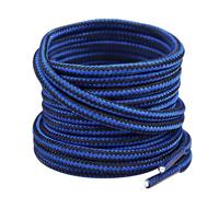 Gendewiner 2 Pares De 90 CM De Largo Cordones Redondos Gruesos Tipo Cuerda Con Rayas Azul real/Negro Para Botas De Montaña Zapatos De Fútbol Zapatos De Trabajo Asics Converse Sneaker