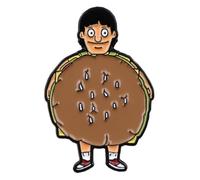 Gene Belcher This Is Me Now - Disfraz de hamburguesa de Bob's Burgers, comedia animada, programa de televisión de dibujos animados, 1.4 pulgadas, insignia esmaltada, 1.4 Inches, Esmalte, Esmalte
