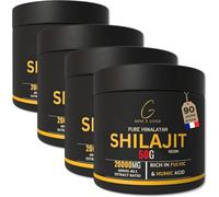 Gene & Good Shilajit Resina pura Himalaya 50 g x 4 macetas - Resina natural purificada