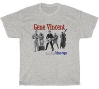 Gene Vincent & The Blue Caps Rockabilly Men's Unisex T Shirt tee Grey