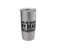 Genealogista gracioso me pregunta sobre mis parientes muertos Vaso térmico de acero inoxidable de doble pared