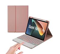 Gener Funda Teclado para Xiaomi Mi Pad 5/5 Pro Magnético Desmontable Inalámbrico Trackpad 7 Colors Backlit PU Cuero Funda Teclado para Xiaomi Mi Pad 5/5 Pro 11 Pulgada, QWERTY (MiPad 5, Pink)