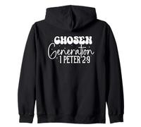 Generación Elegida 1 Pedro 2:9 Empoderamiento Espiritual Sudadera con Capucha