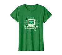 Generación X: hicimos Que Internet Fuera Genial computadora Retro Camiseta, Mujer, Verde Kelly, M