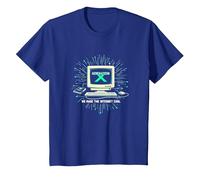 Generación X: hicimos Que Internet Fuera Genial computadora Retro Camiseta, Niños, Azul Real, 2 años