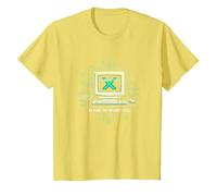 Generación X: hicimos Que Internet Fuera Genial computadora Retro Camiseta, Niños, Limón, 12 años