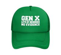 Generación X Muchos Recuerdos Sin Evidencias Mujer Hombre Gorra De Béisbol Transpirable Gorras Hip Hop Casual Snapback Cap para Verano Aire Libre Tenis