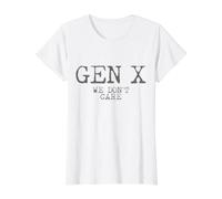 Generación X No Nos Importa Funny Generation X Camiseta gráfica económica, Mujer, Blanco, M