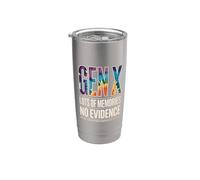 Generación X Stay Feral Gen X para hombre y mujer Vaso térmico de acero inoxidable de doble pared