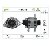 Generador 14V 90A Ø 49MM VALEO para U.a. Alfa Romeo 147