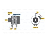 Generador BOSCH Alternador 100A 14V Para Opel Astra Clase C Corsa C H