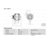 Alternador, generador BOSCH 0 986 041 810