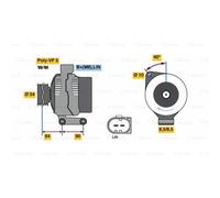 Generador Bosch Alternador 180A 14V Para Volvo V60 155 157 XC60 I Furgón 156