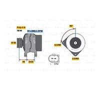Generador Bosch Alternador 70A 14V Para Audi A3 VW Bora Variant Golf Van IV