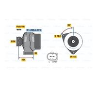 Generador Bosch Alternador 90A 14V Para Mercedes-Benz CLK Cabriolet