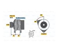 Generador Bosch Alternador 90A 14V Para Toyota Corolla Station Wagon _E12J_