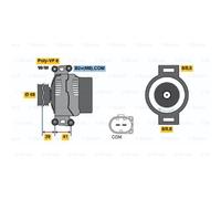 Generador Bosch Lichtmaschine 145A 14V Para BMW 3er Touring E46 Coupe