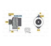 GENERADOR BOSCH LUZ 120A 14V Para Opel Vectra C CC Zafira B A05