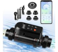 Generador De Cloro Salino,Sistema De CloracióN De Agua Salada Para Piscinas,Wifi Integrado Y Control Remoto Por AplicacióN,Clorador De Agua Salada Para Piscinas Con Panel Digital Inteligente. 50g/h