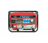 Generador de corriente con gasolina, 3000 W, BS3500 y YFG3500, con AVR y protección contra sobrecarga, 4 tiempos, 6,5 - 7 CV, arranque por cable, 1 x 400 V, 3 x 230 V, 1 x 12 V enchufes (rojo, BS3500)