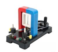 Generador de corriente continua de manivela para laboratorios científicos con indicadores LED duales para demostrar la generación de corriente eléctrica y la conversión de energía mecánica a eléctrica