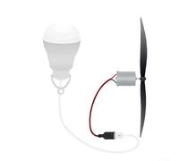 Generador de energía de hélice de viento, turbinas eólicas de larga duración con luz USB para experiencias de aprendizaje interactivas
