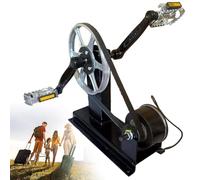 Generador de energía manual de pedal de emergencia, salida de alta potencia de 300 W con carga USB de 12 V CC y 5 V para fitness, coche y uso de emergencia